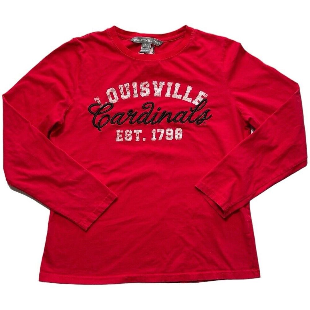 Louisville Cardinals T-Shirt Women's Size Medium Long Sleeve Basketball